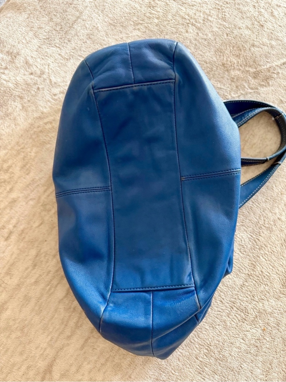 Coach Soho Pleated Leather Lynn Large Hobo Blue F15075 - Picture 7 of 16